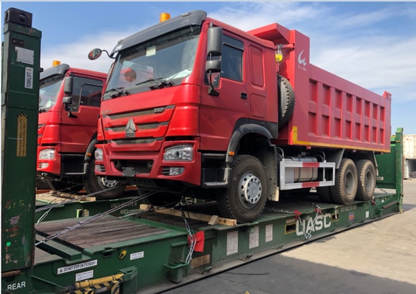重型自卸車出口案例_非洲海運_旭洲物流